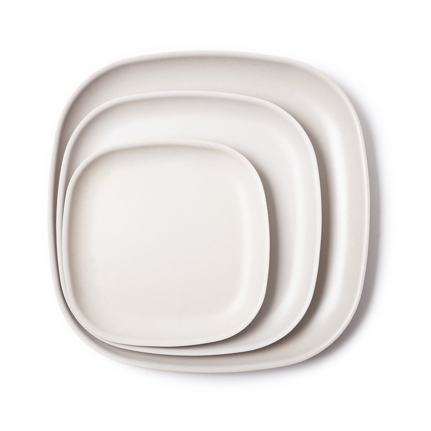 Bamboo Dinner Plate - 4 Piece Set - Stone
