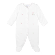 Romantic Roses Embroidery Footie | Baby Girl