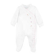 Bloom Tulip Embroidery Footie | Baby Girl