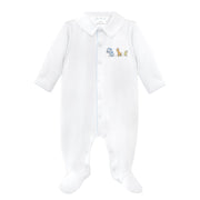 Baby Animals Embroidery Footie | Baby Boy