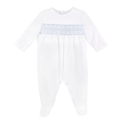 Elegant Chain Embroidery Footie | Baby Boy