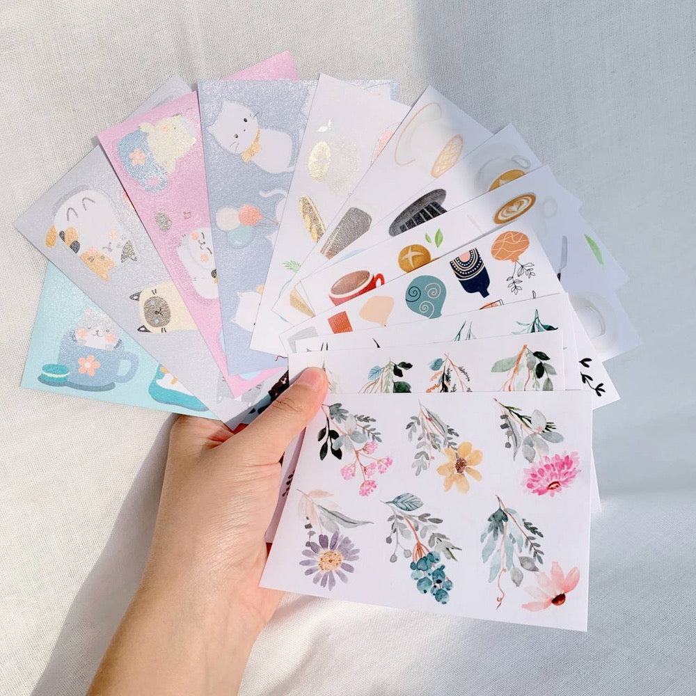 Floral Charm Washi Paper Sticker Set by The Washi Tape Shop