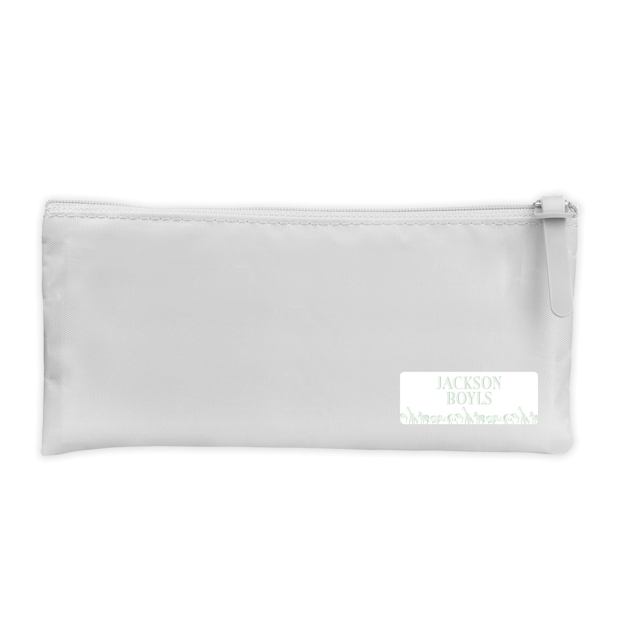 Green Safari Vinyl School Labels