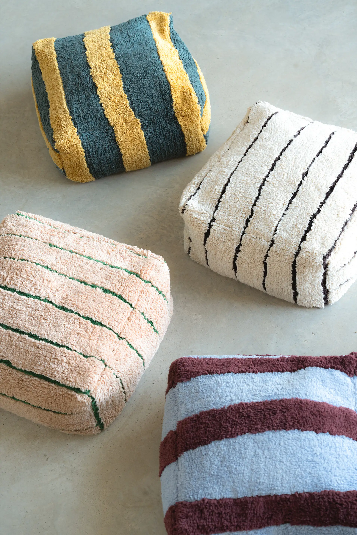 POUF LINES MARSALA