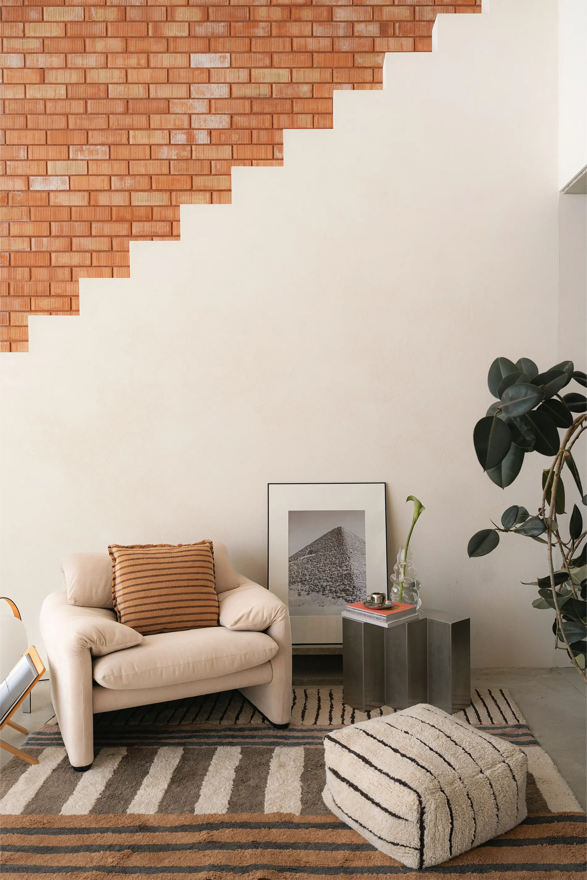 POUF LINES NATURAL