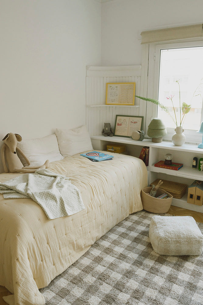 Puff Vichy Ivory