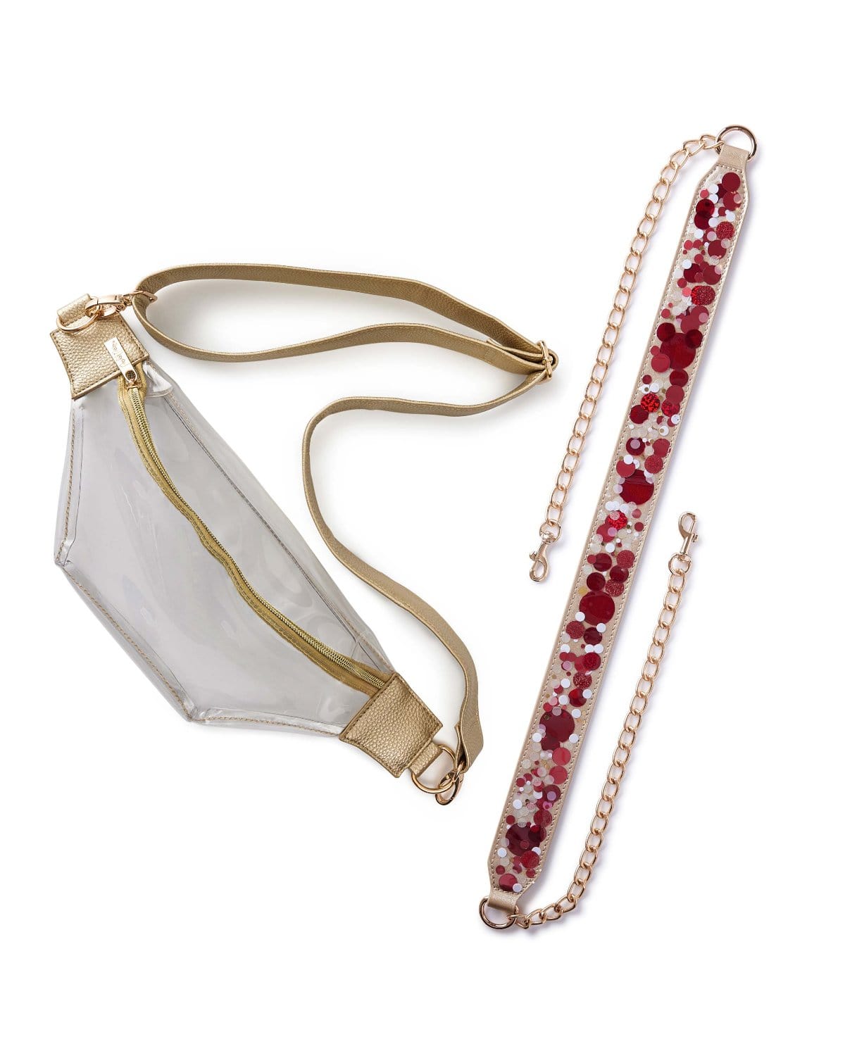 Confetti Strap And Clear Belt Bag Bundle