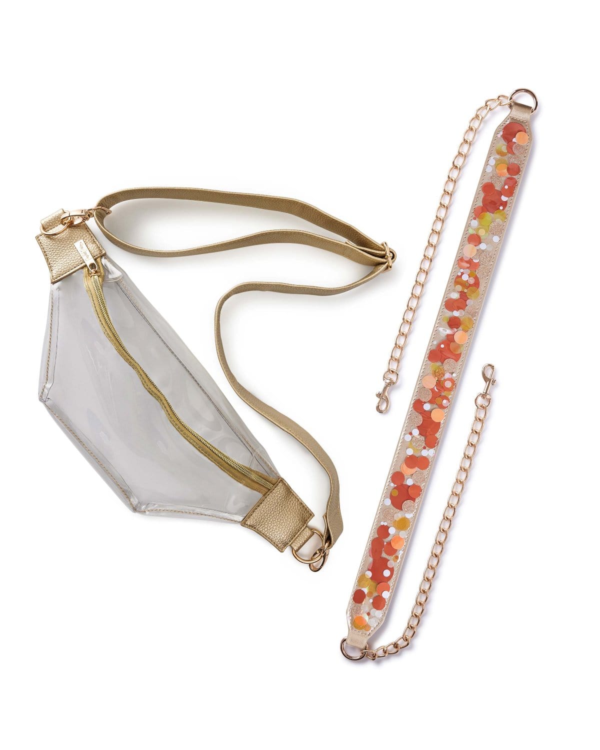Confetti Strap And Clear Belt Bag Bundle