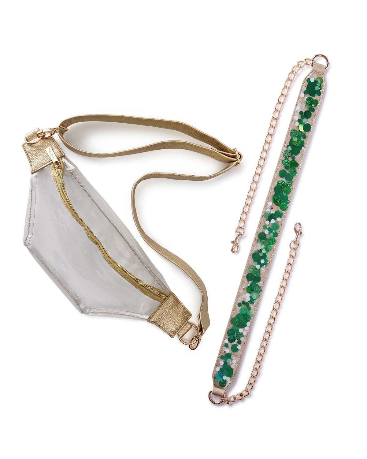 Confetti Strap And Clear Belt Bag Bundle
