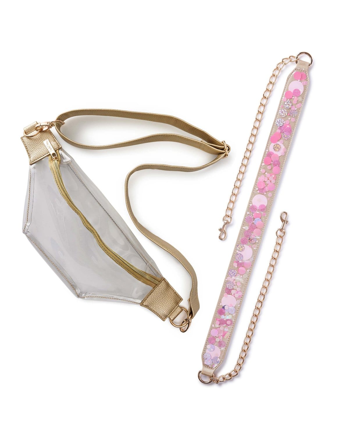 Confetti Strap And Clear Belt Bag Bundle
