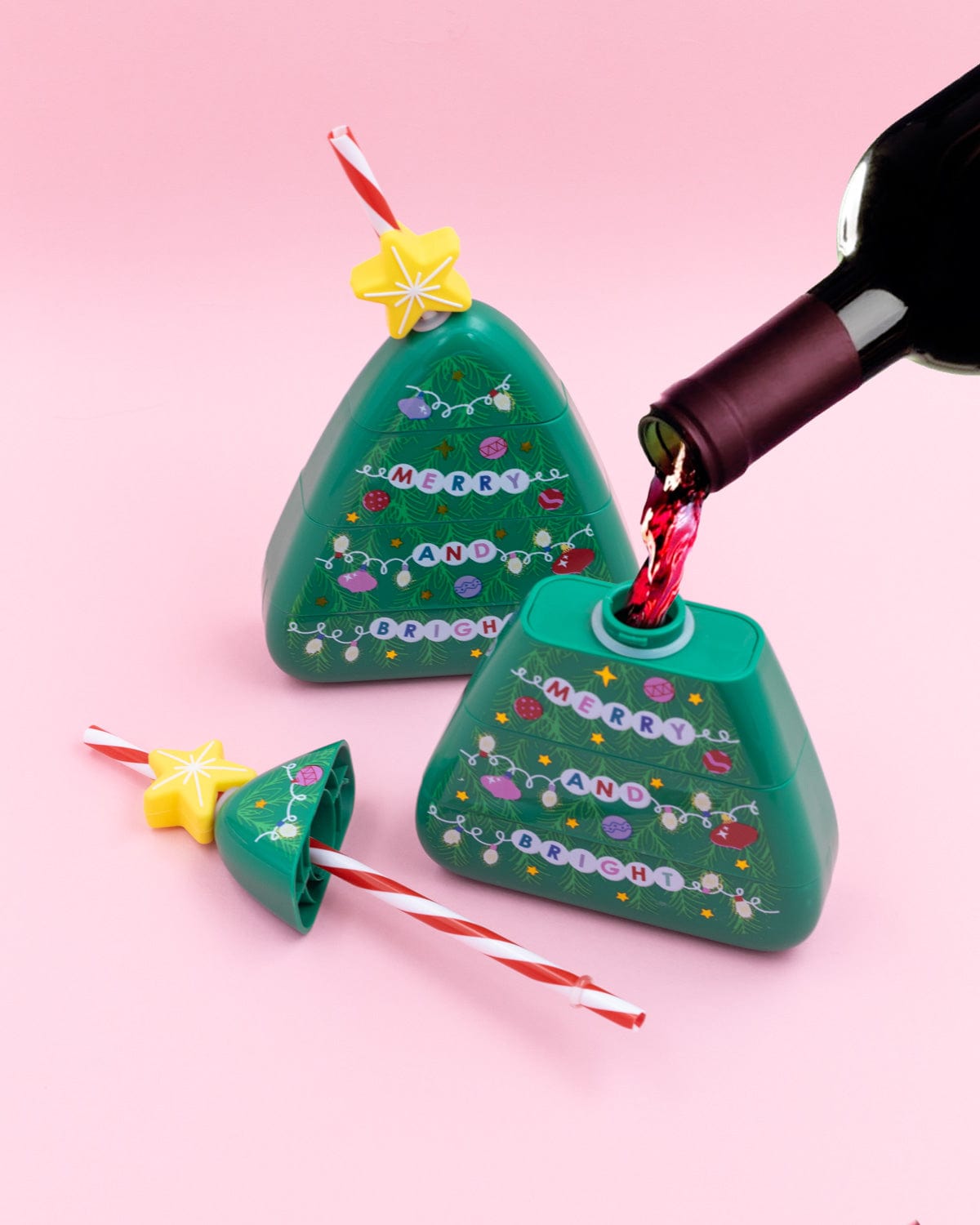 Merry Christmas Tree Sipper (set Of 1, 6, Or 12)