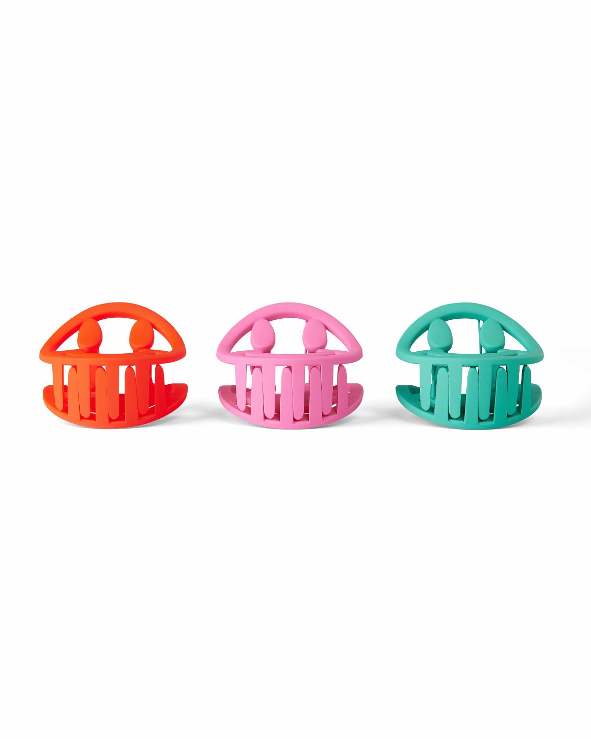 Smiley Hair Claw Clips (set Of 3)