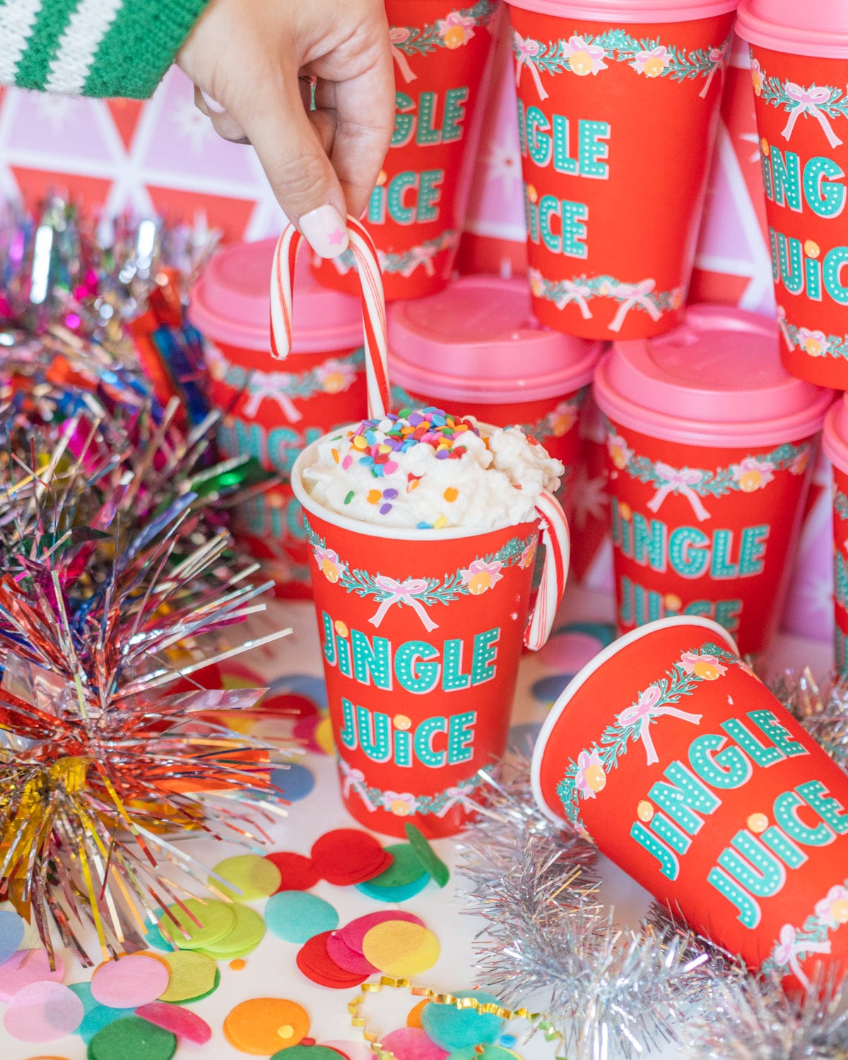 Jingle Juice Cup Set With Lids (10 Count)