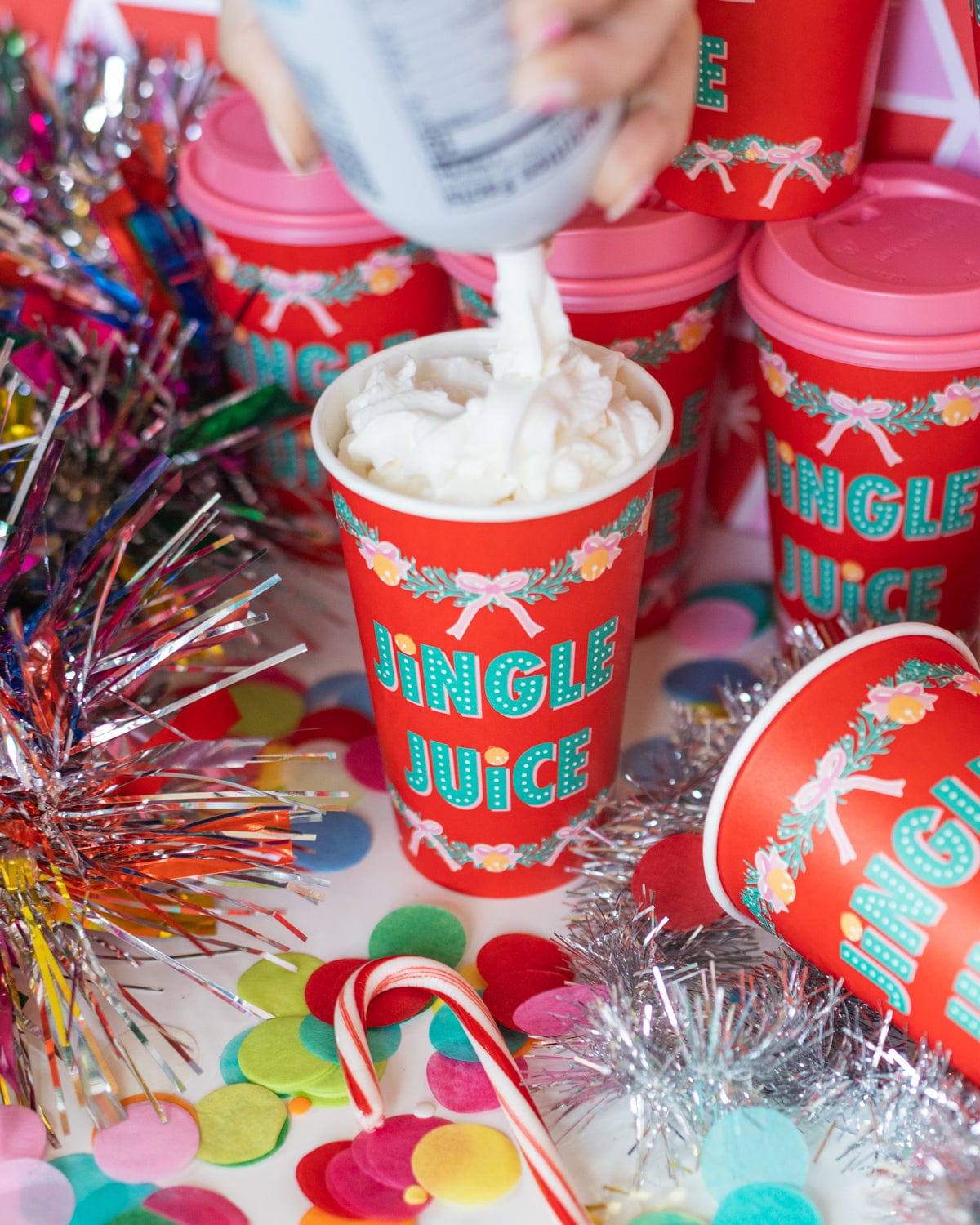 Jingle Juice Cup Set With Lids (10 Count)