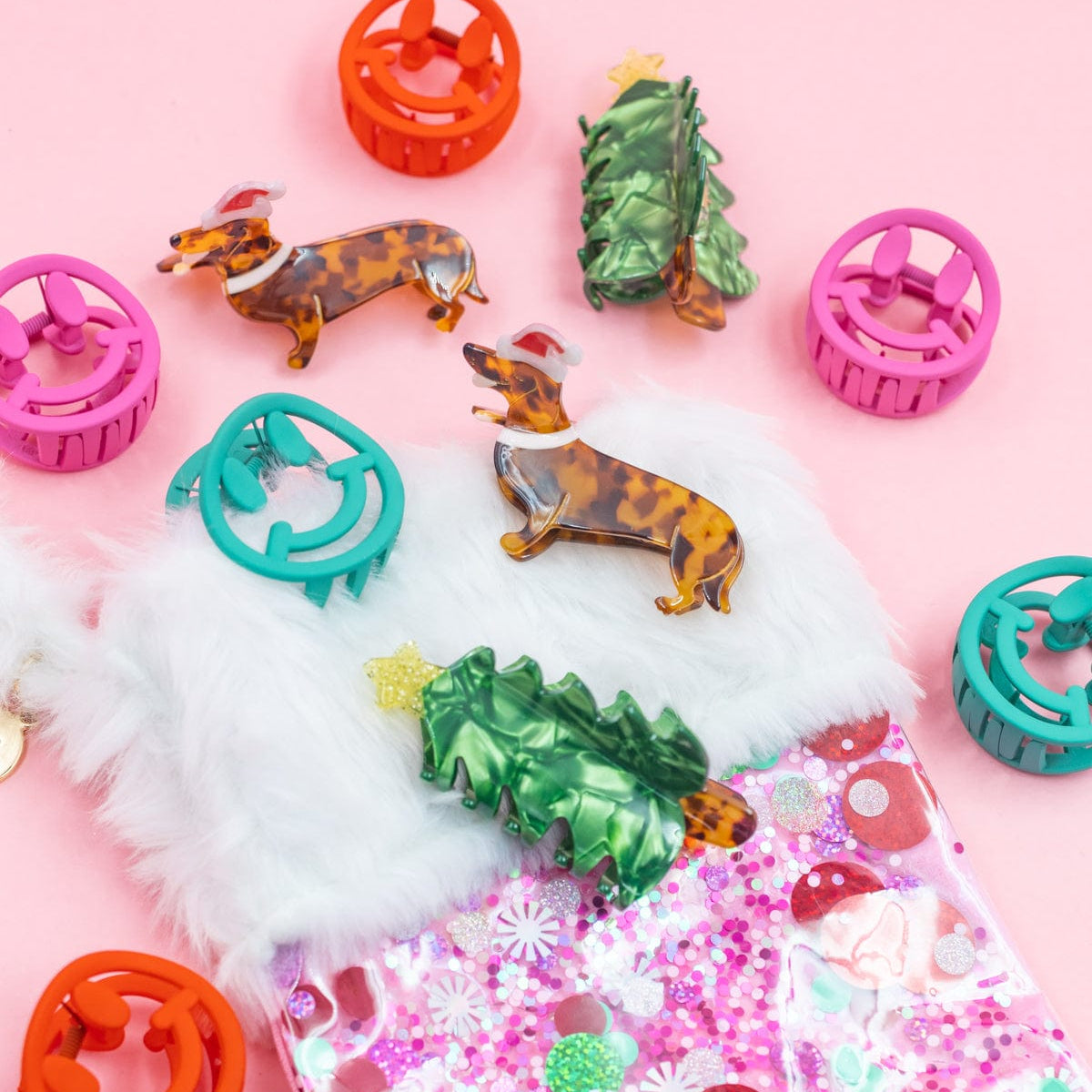 Santa Paws Hair Claw Clip