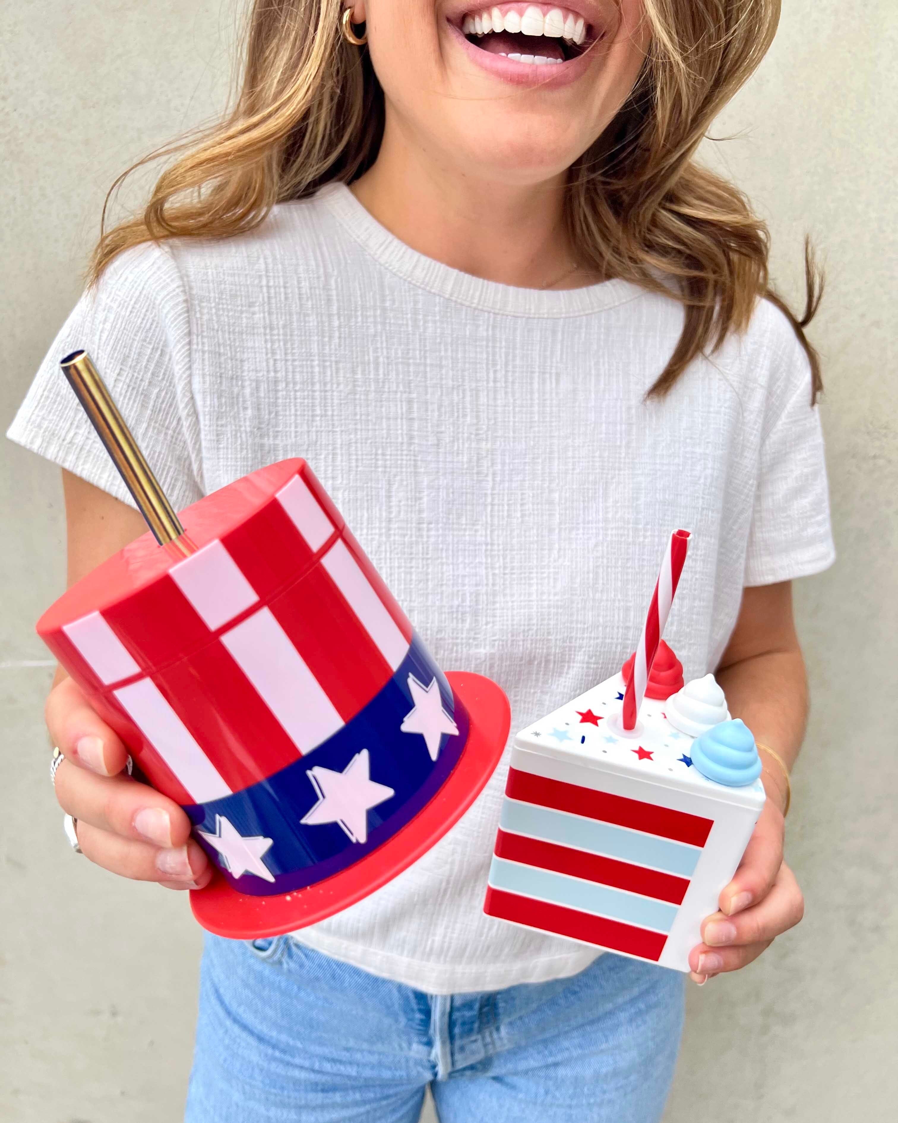 Stars & Sips Patriotic Cake Sippers (set Of 6)