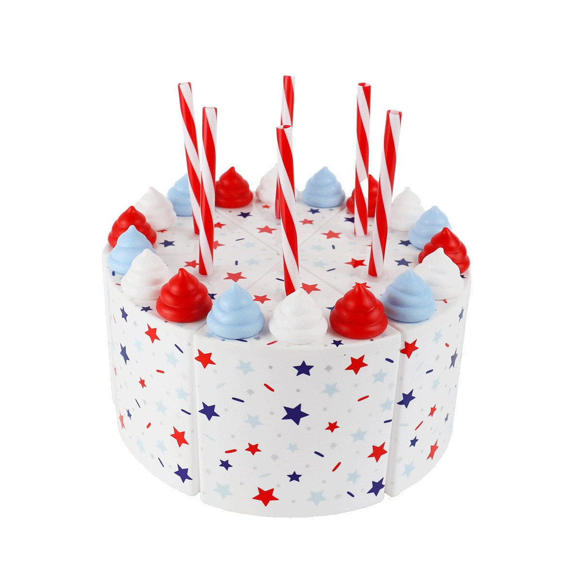 Stars & Sips Patriotic Cake Sippers (set Of 6)