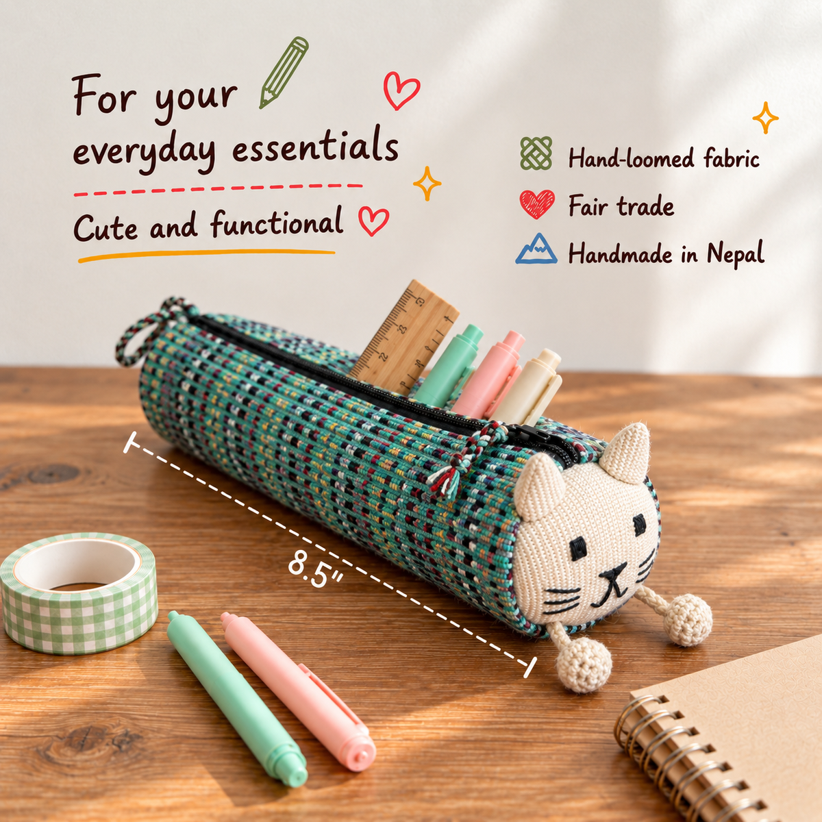 Fair Trade Animal Pen Case - Cat