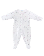 Forest Animal Printed Footie | Baby Girl