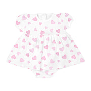 Bright Hearts Printed Dress | Baby Girl