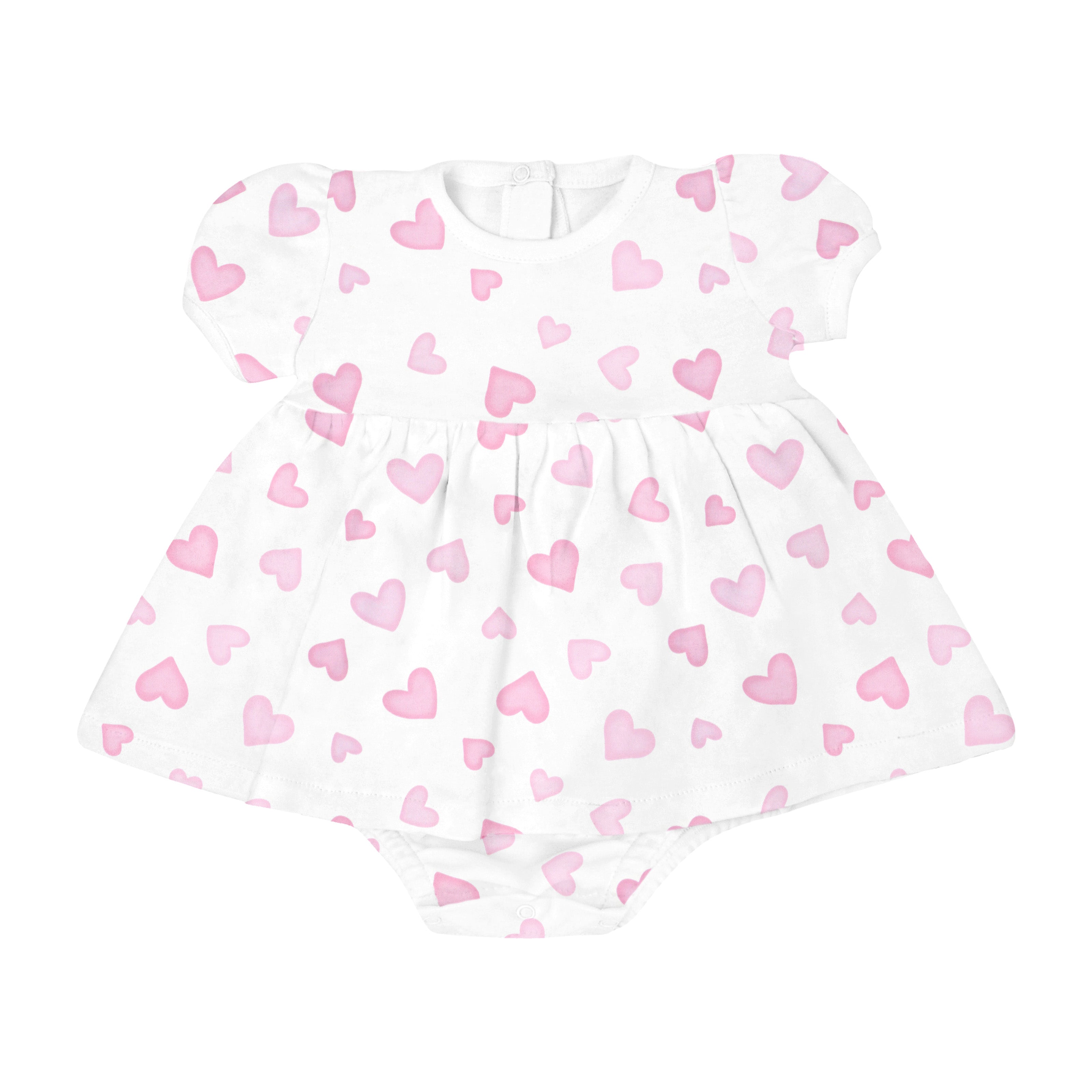 Bright Hearts Printed Dress | Baby Girl