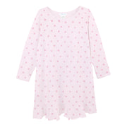 Festive Hearts Pink Printed Dress | Girl