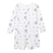 Unicorns And Rainbows Printed Dress | Girl