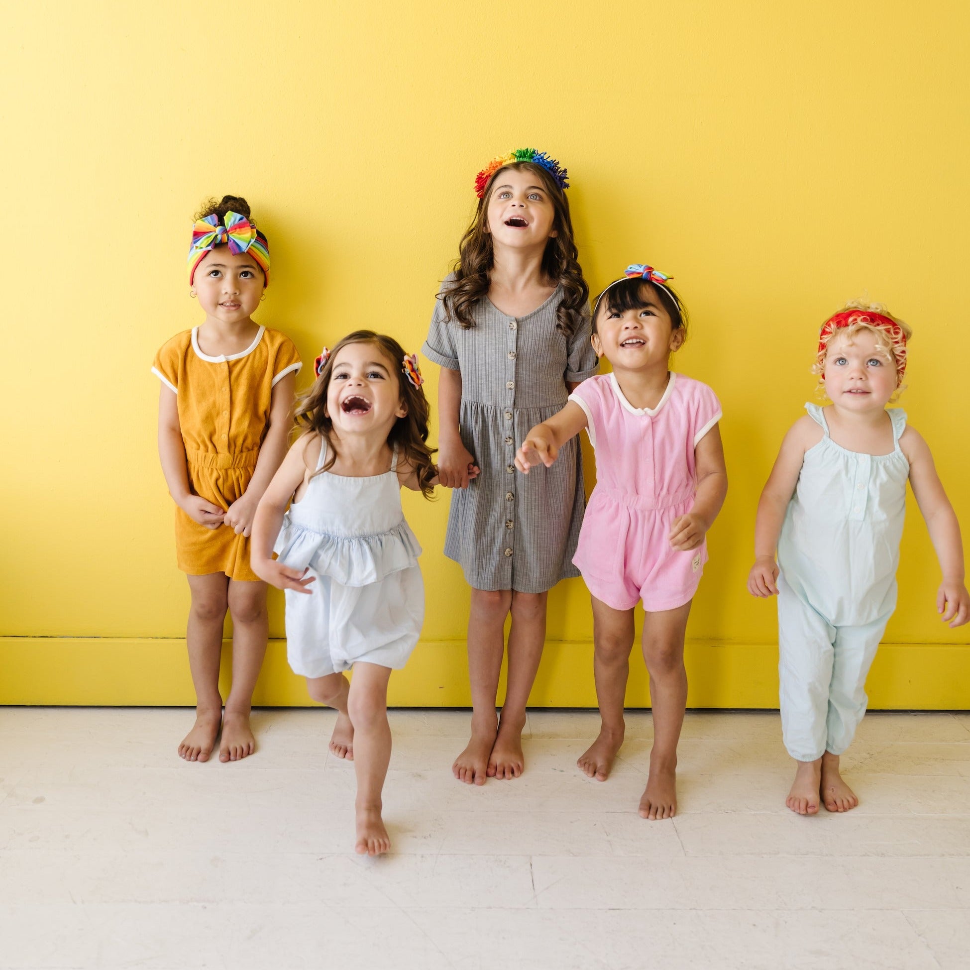 Fringe Hard Headband: Primary Rainbow