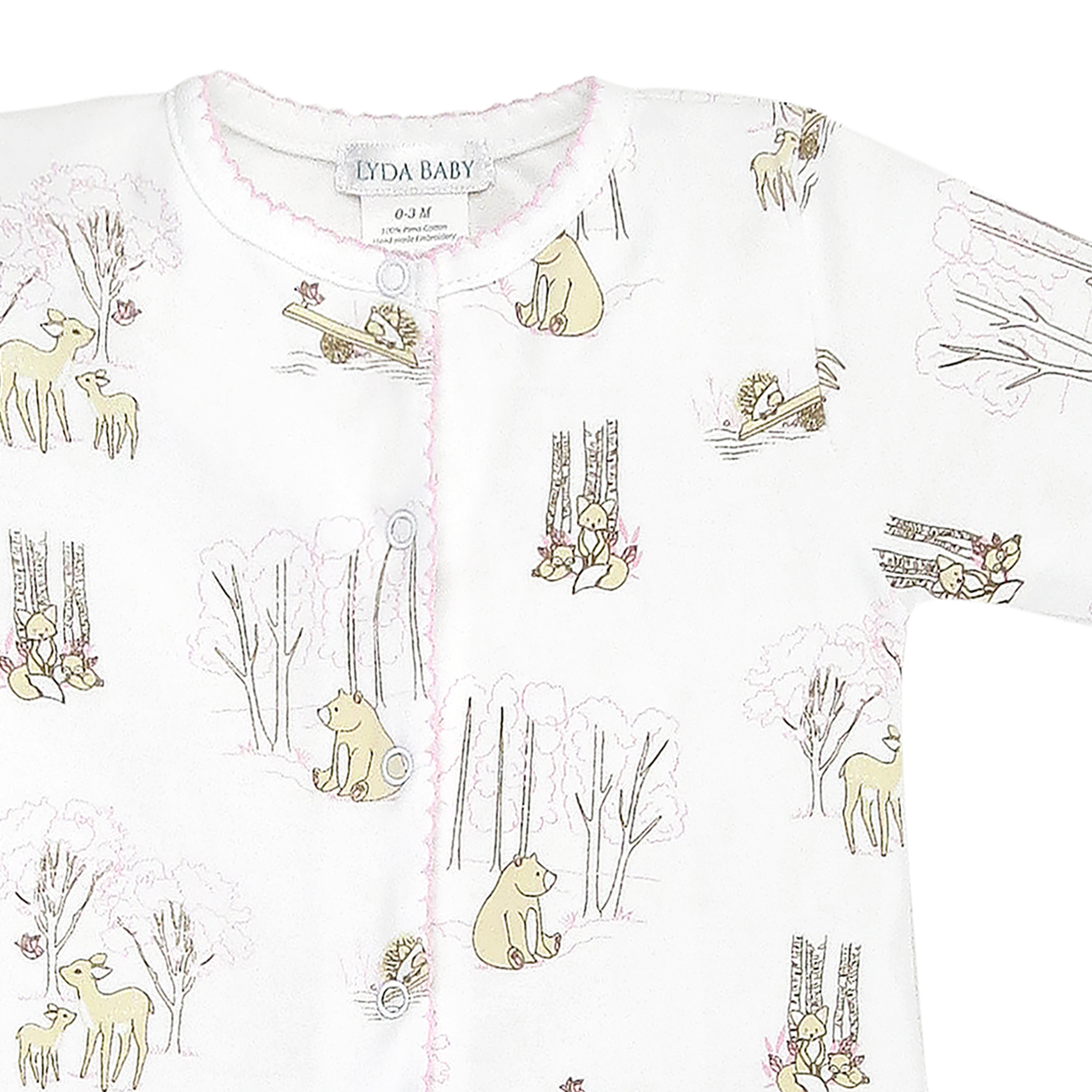 Forest Friends Printed Footie | Baby Girl