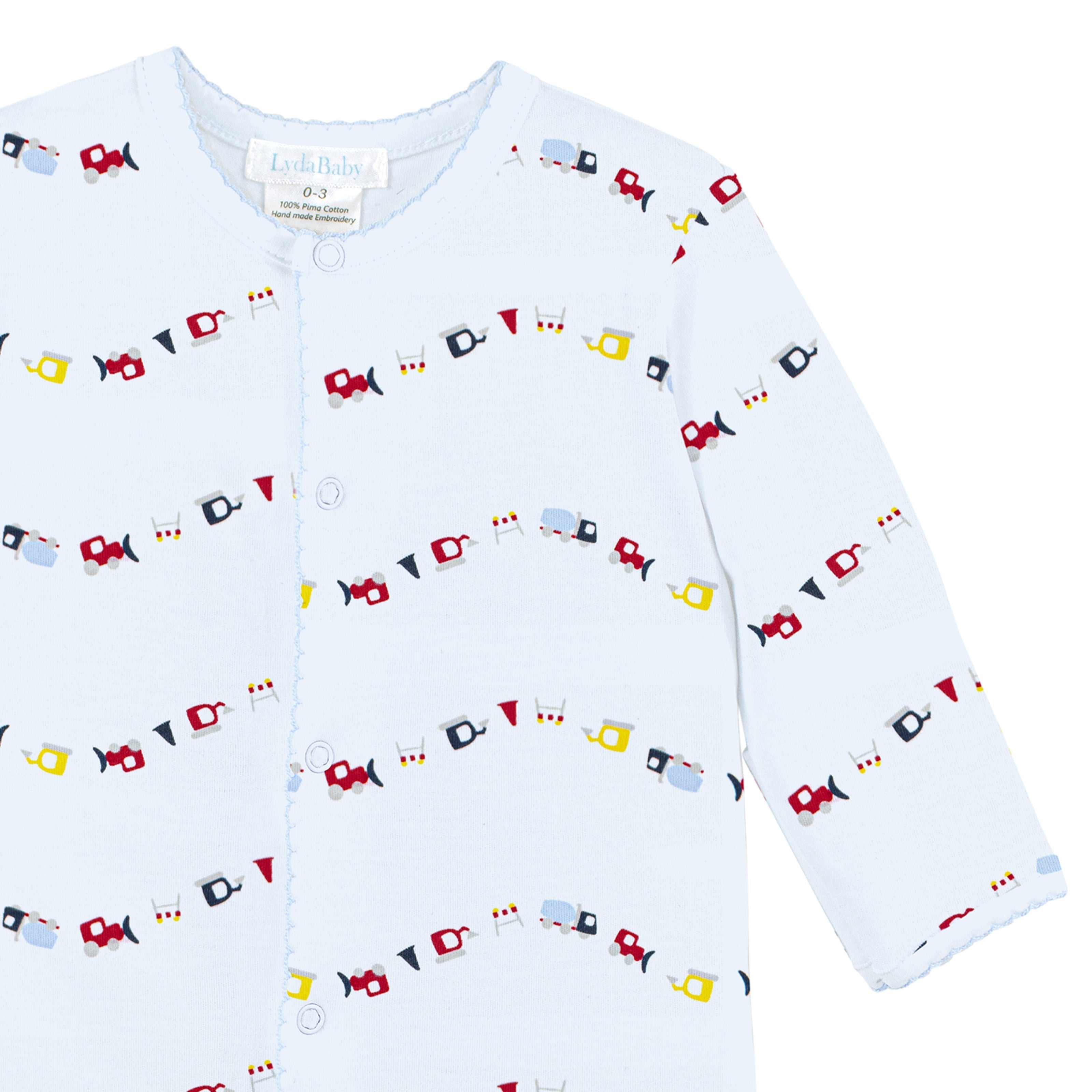 Mini Trucks Printed Footie | Baby Boy