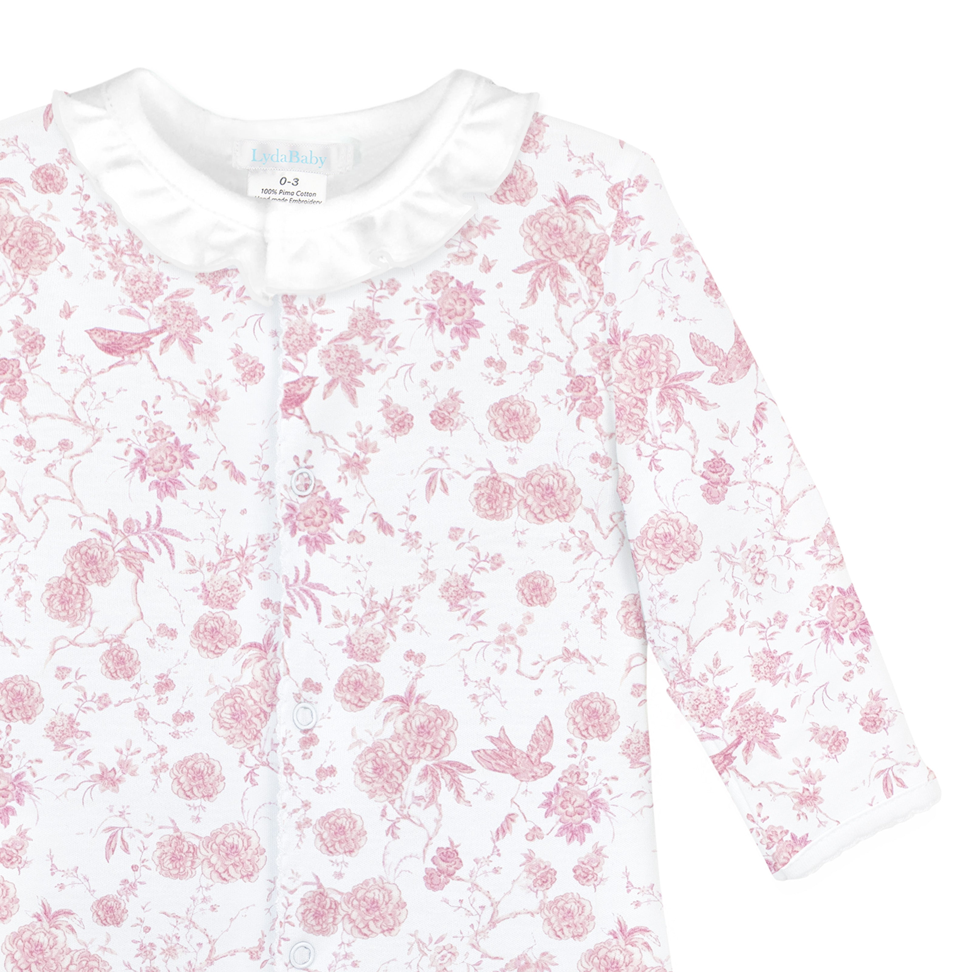 Autumn Garden Pink Printed Footie | Baby Girl