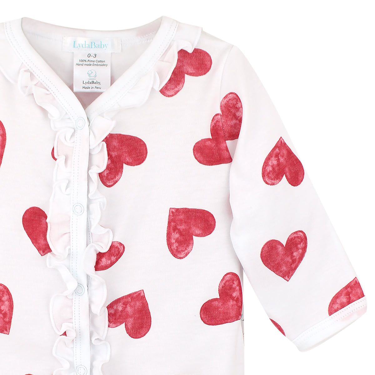 Love You Printed Footie | Baby Girl