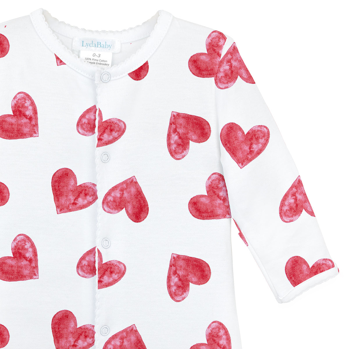 Love You Printed Footie | Baby Girl
