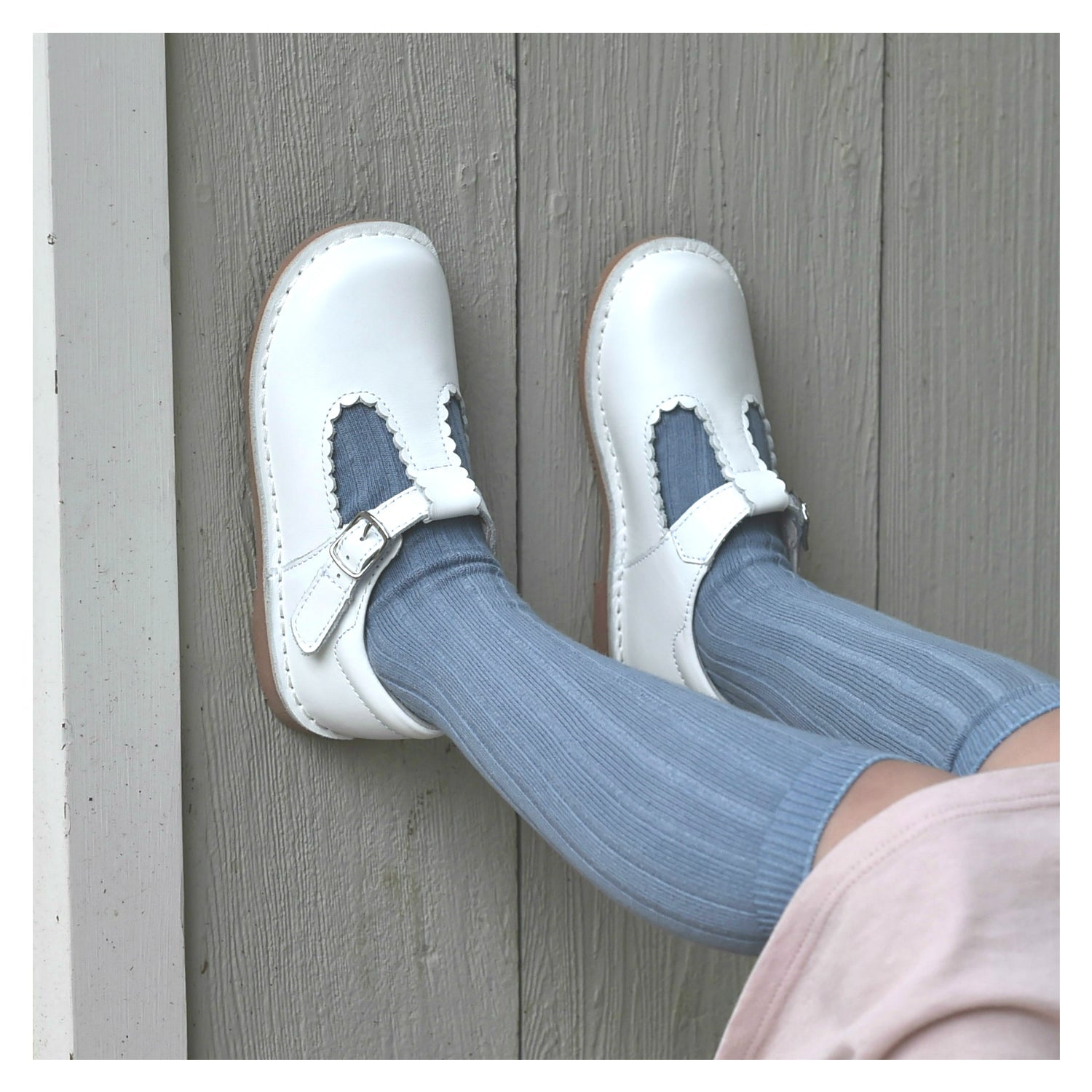 Selina Scalloped T-strap Mary Jane