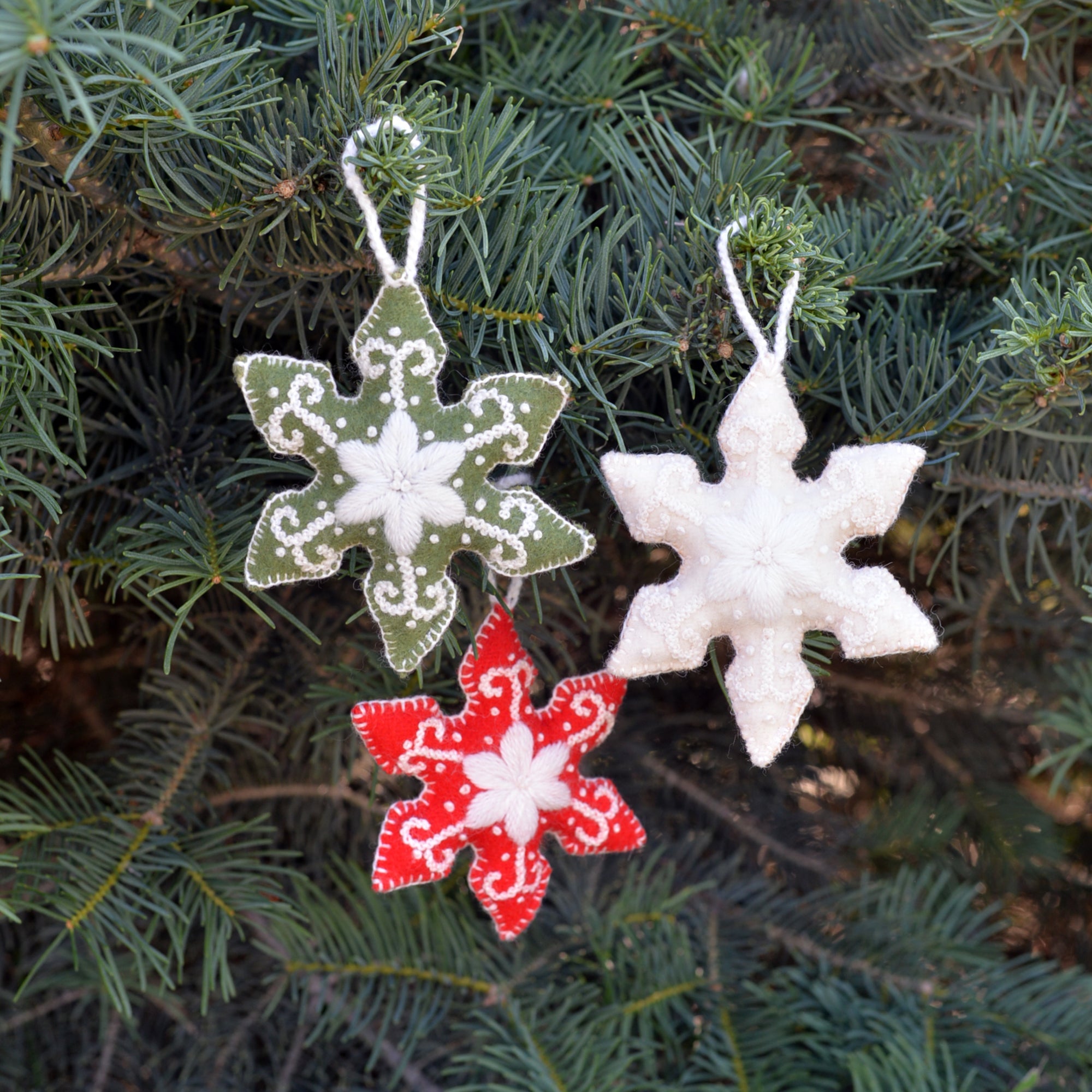 Snowflake Ornaments - Set Of 3