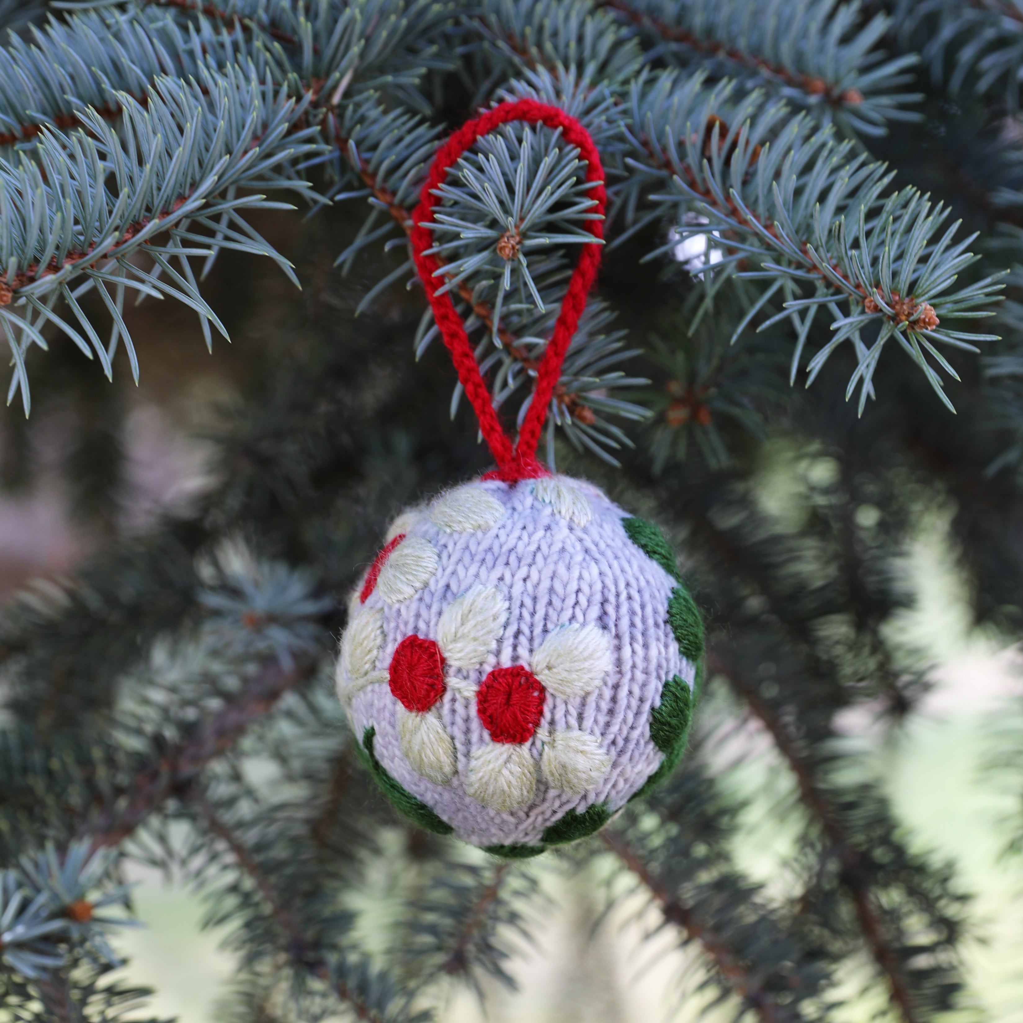 Embroidered Globe Ornaments - Set Of 3