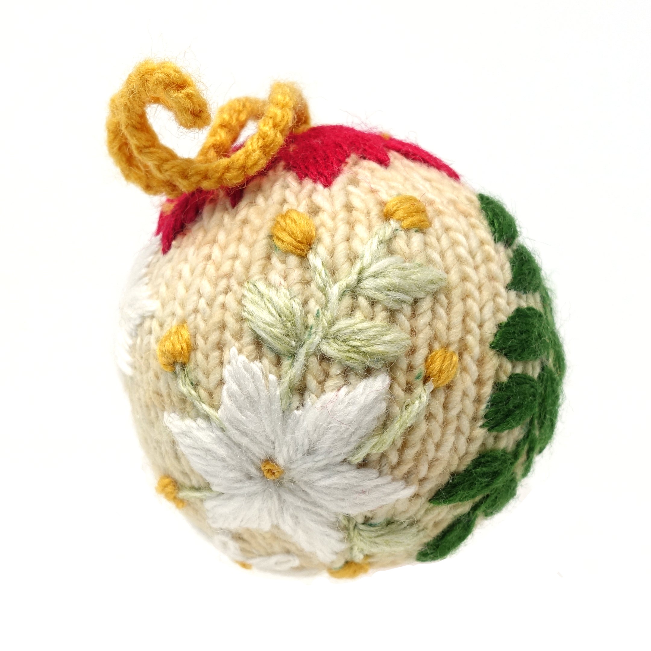 Embroidered Globe Ornaments - Set Of 3