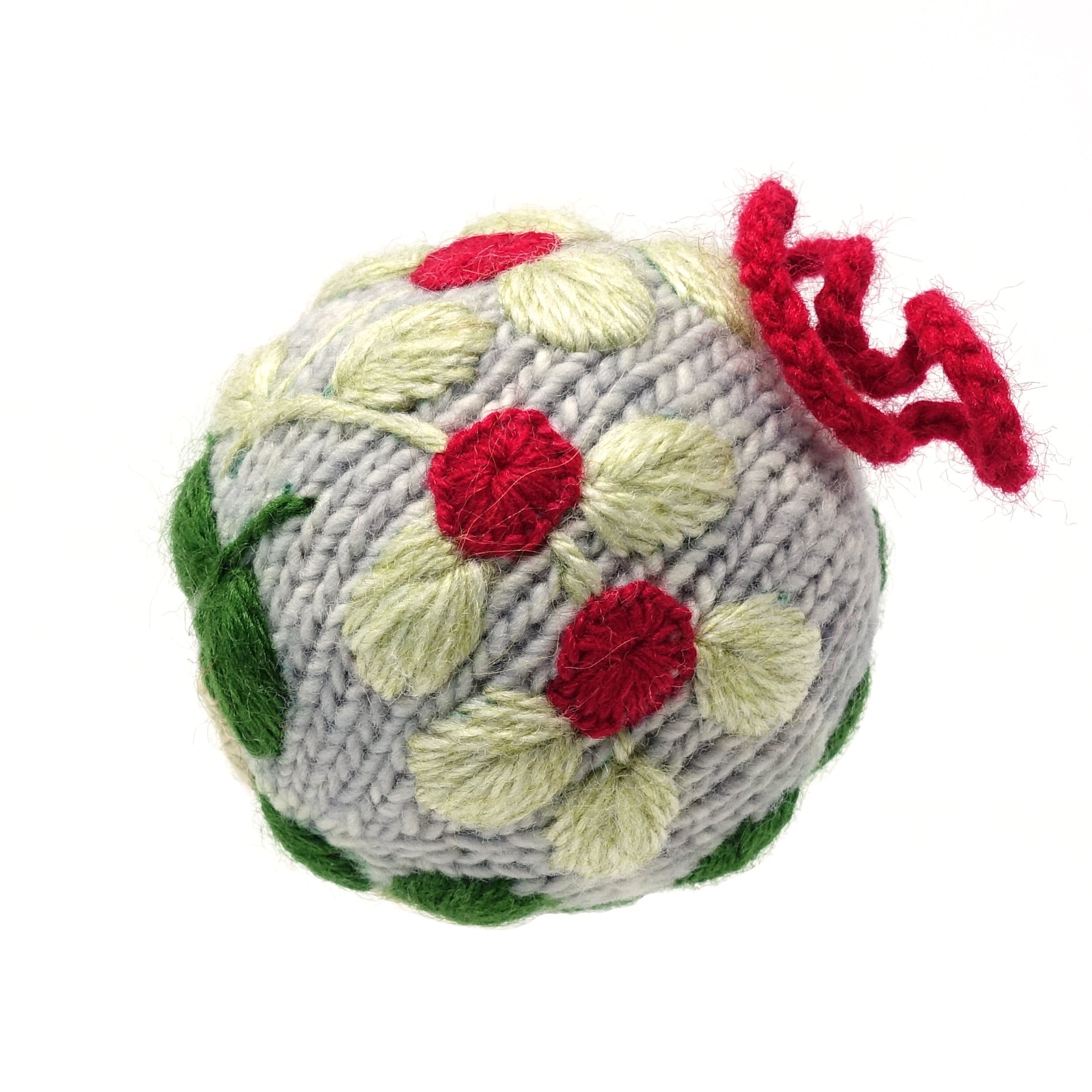 Embroidered Globe Ornaments - Set Of 3