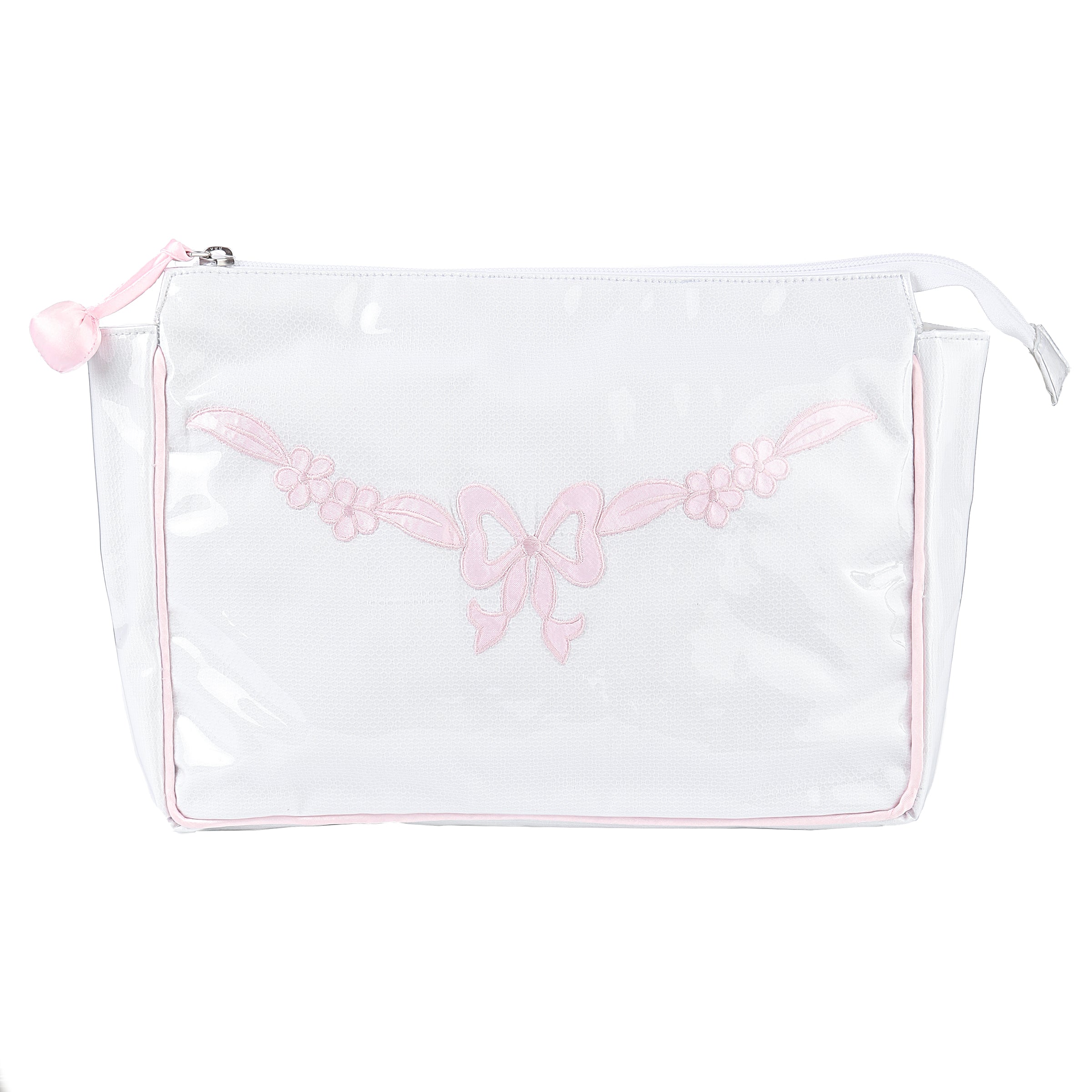 Floral Bow Large Makeup Bag