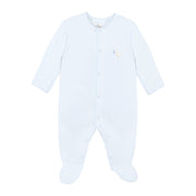 Baby Stork Printed And Embroidery Footie | Baby Boy