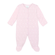Baby Stork Printed Footie | Baby Girl