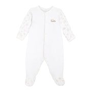 Safari Toile De Jouy Printed And Embroidery Footie | Baby Unisex