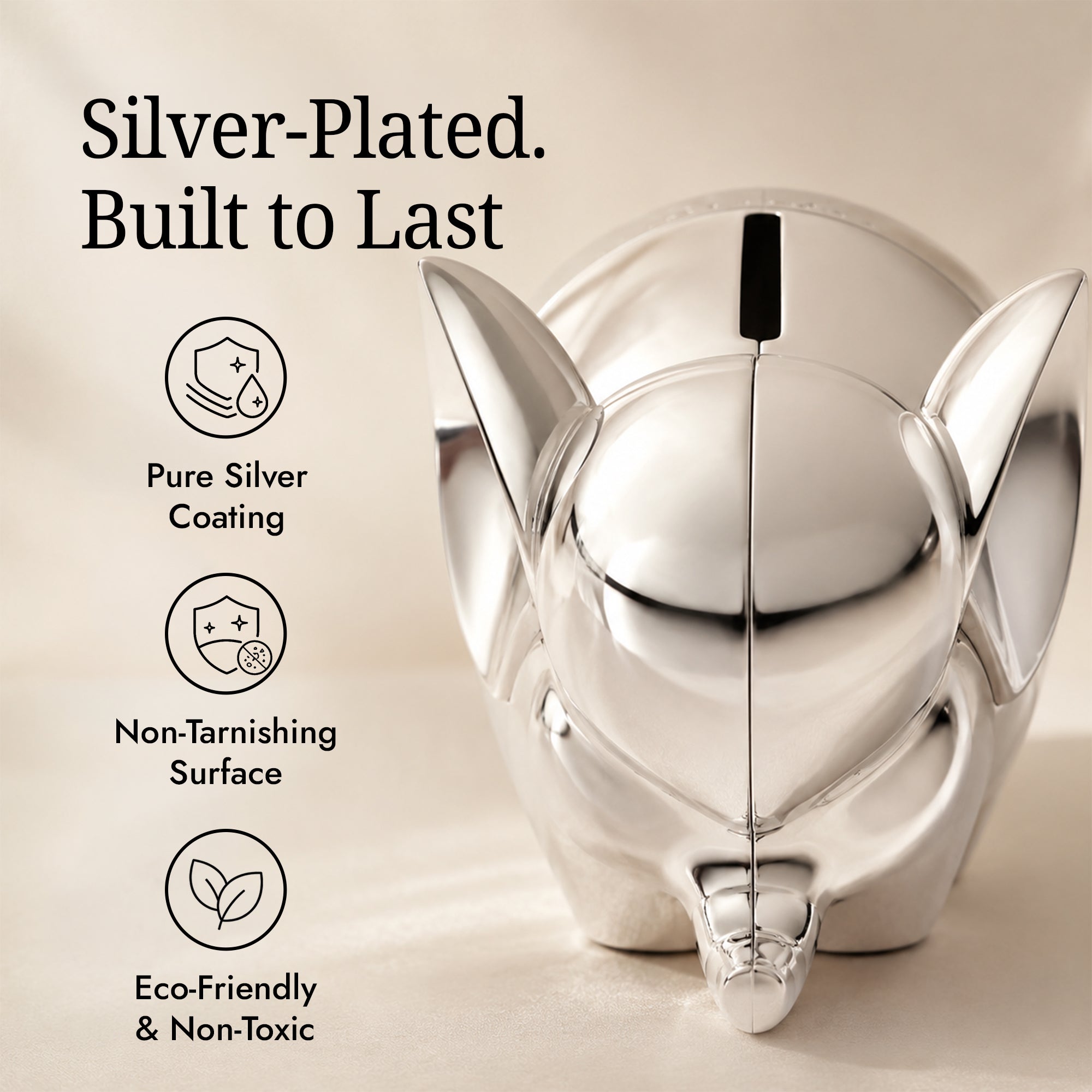 Krysaliis Silver-plate Elephant Baby Bank