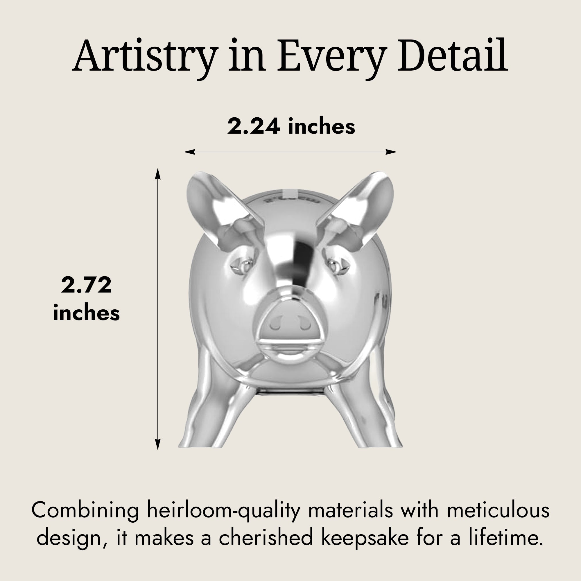 Krysaliis Silver-plate Piggy Baby Bank