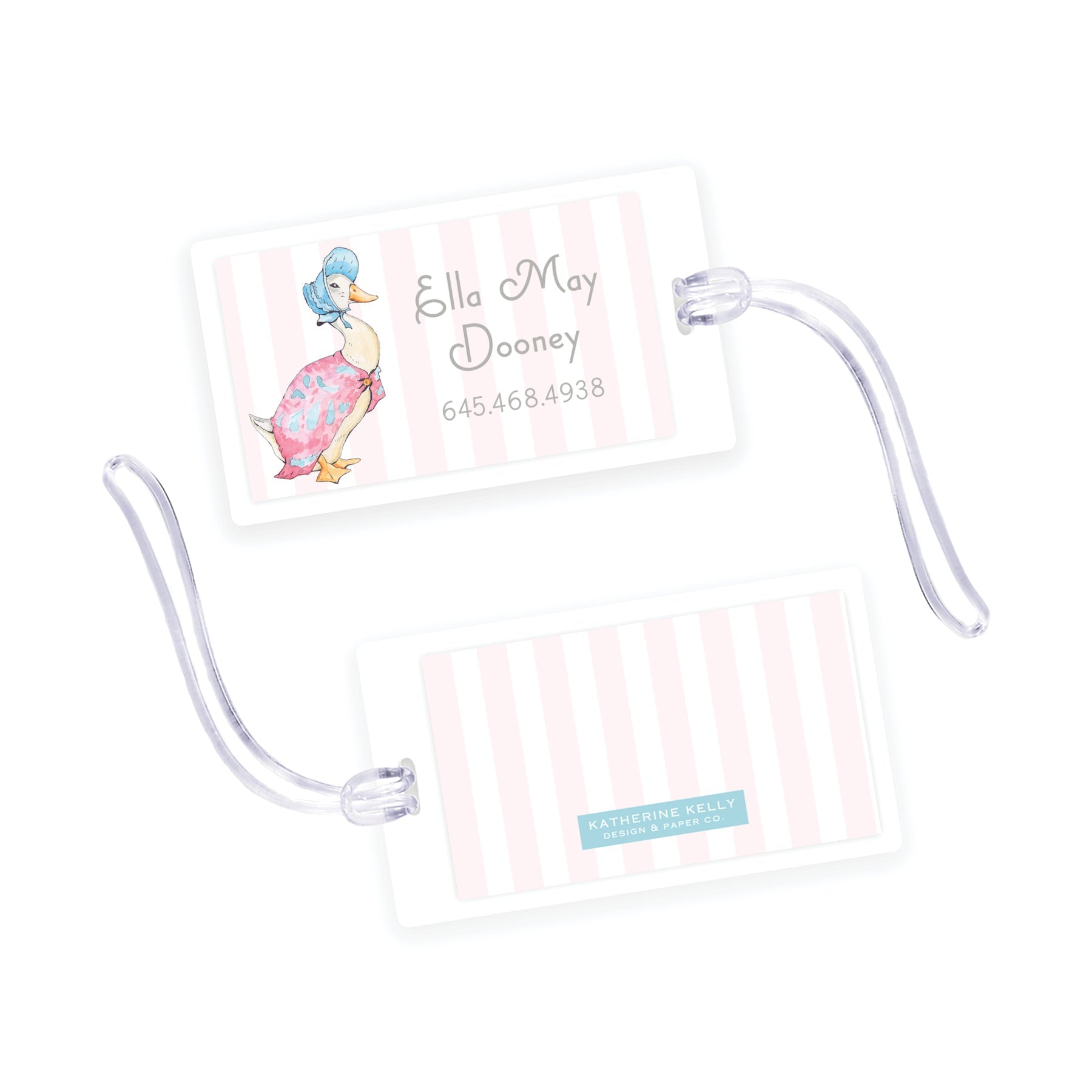 Puddle Duck Laminated Bag Tag