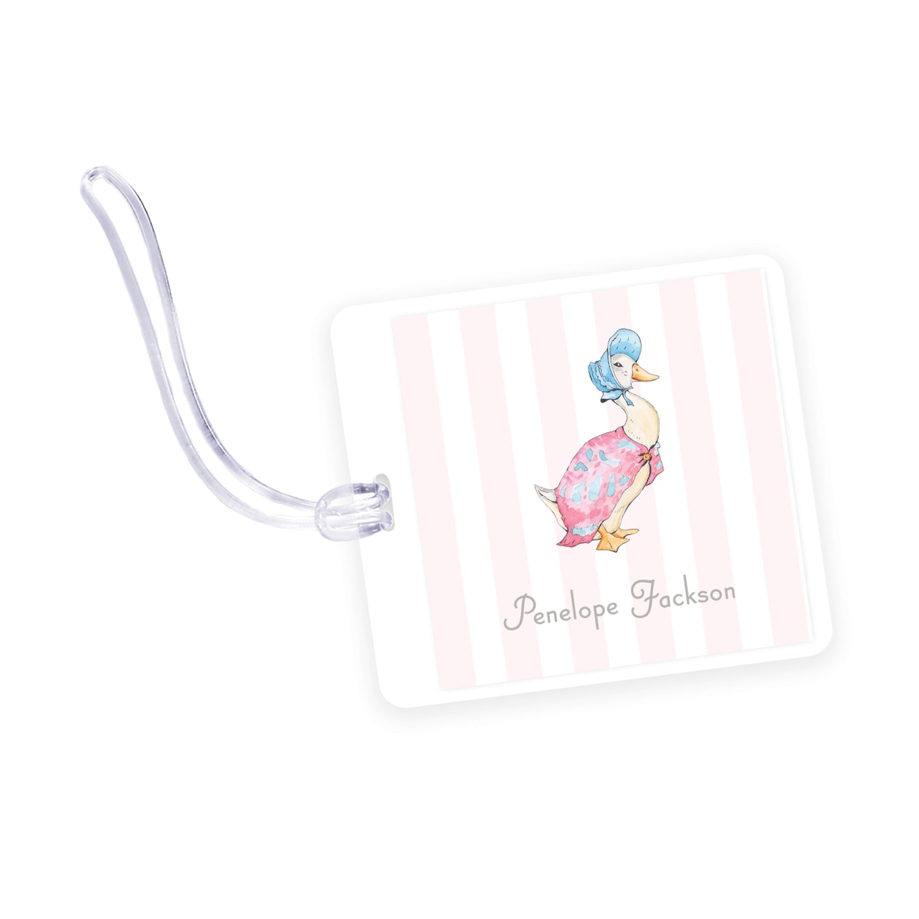 Puddle Duck Square Laminated Bag Tag