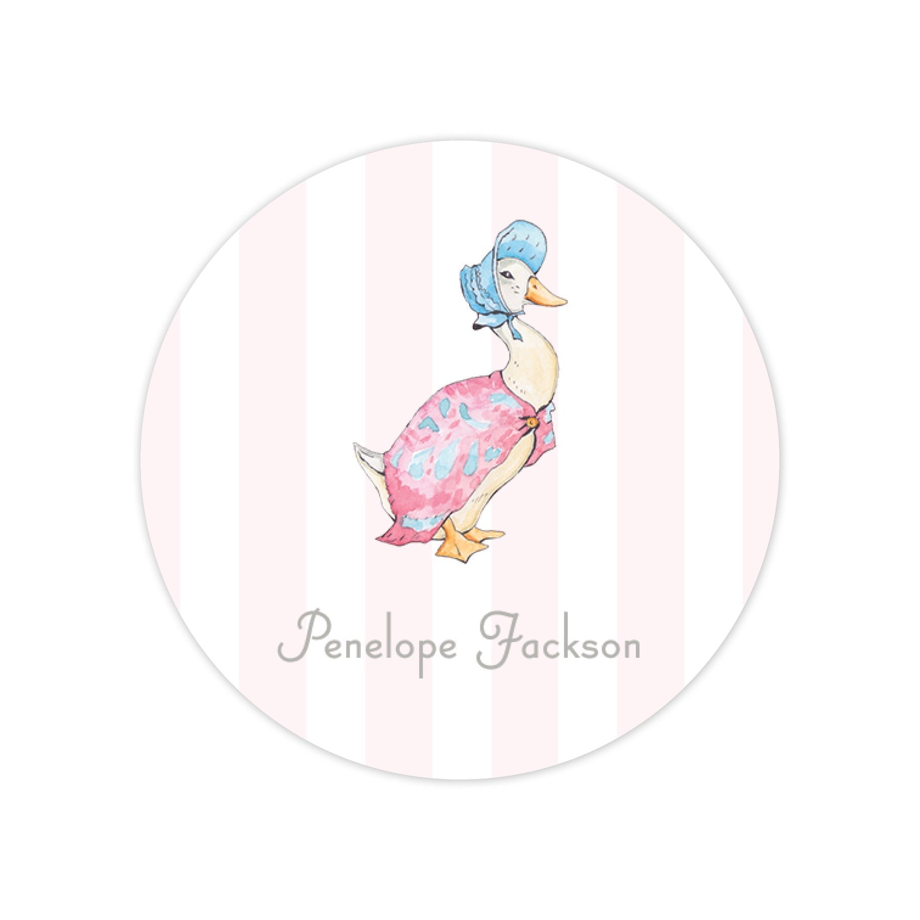 Puddle Duck Round Vinyl School Labels