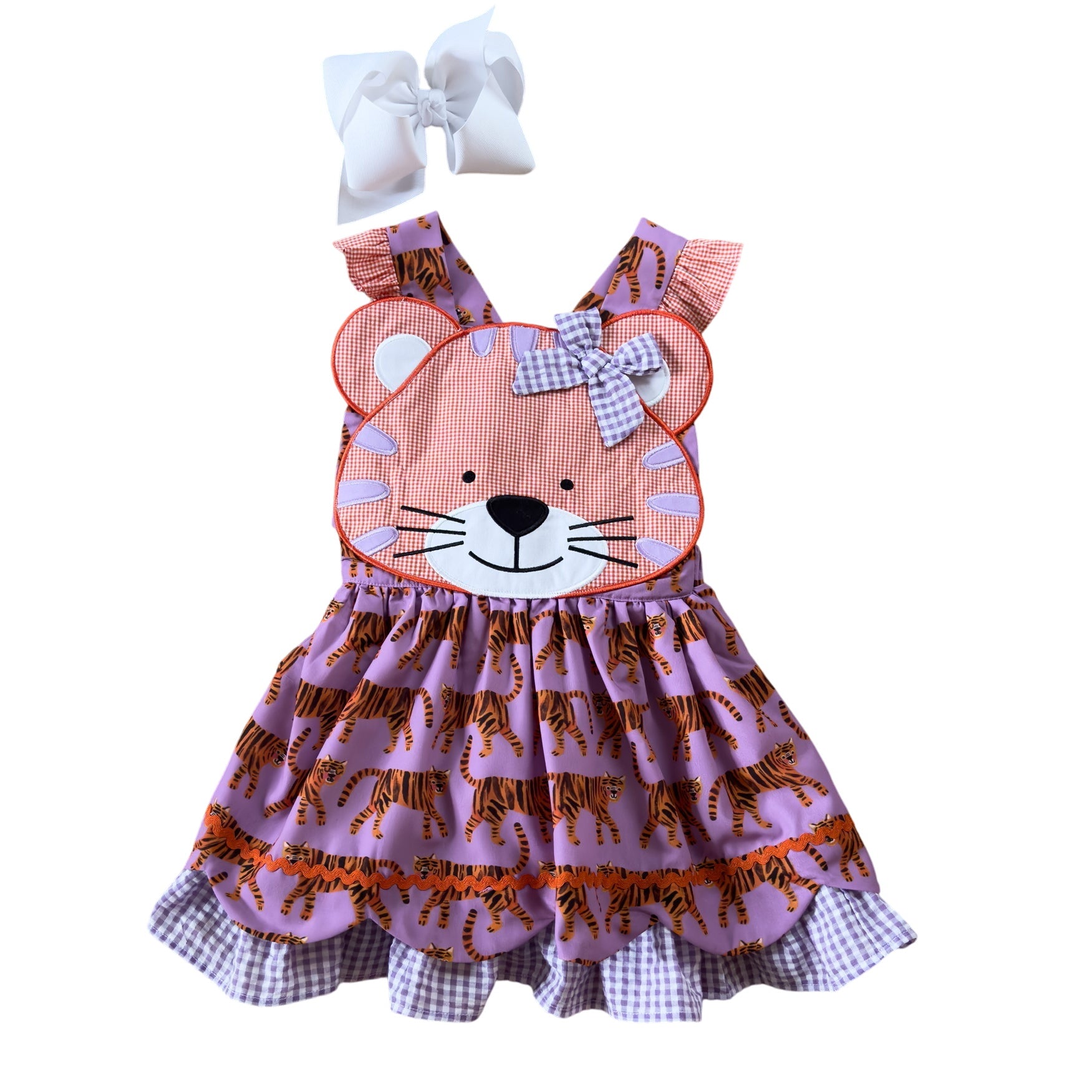 Orange & Purple Tiger Dress