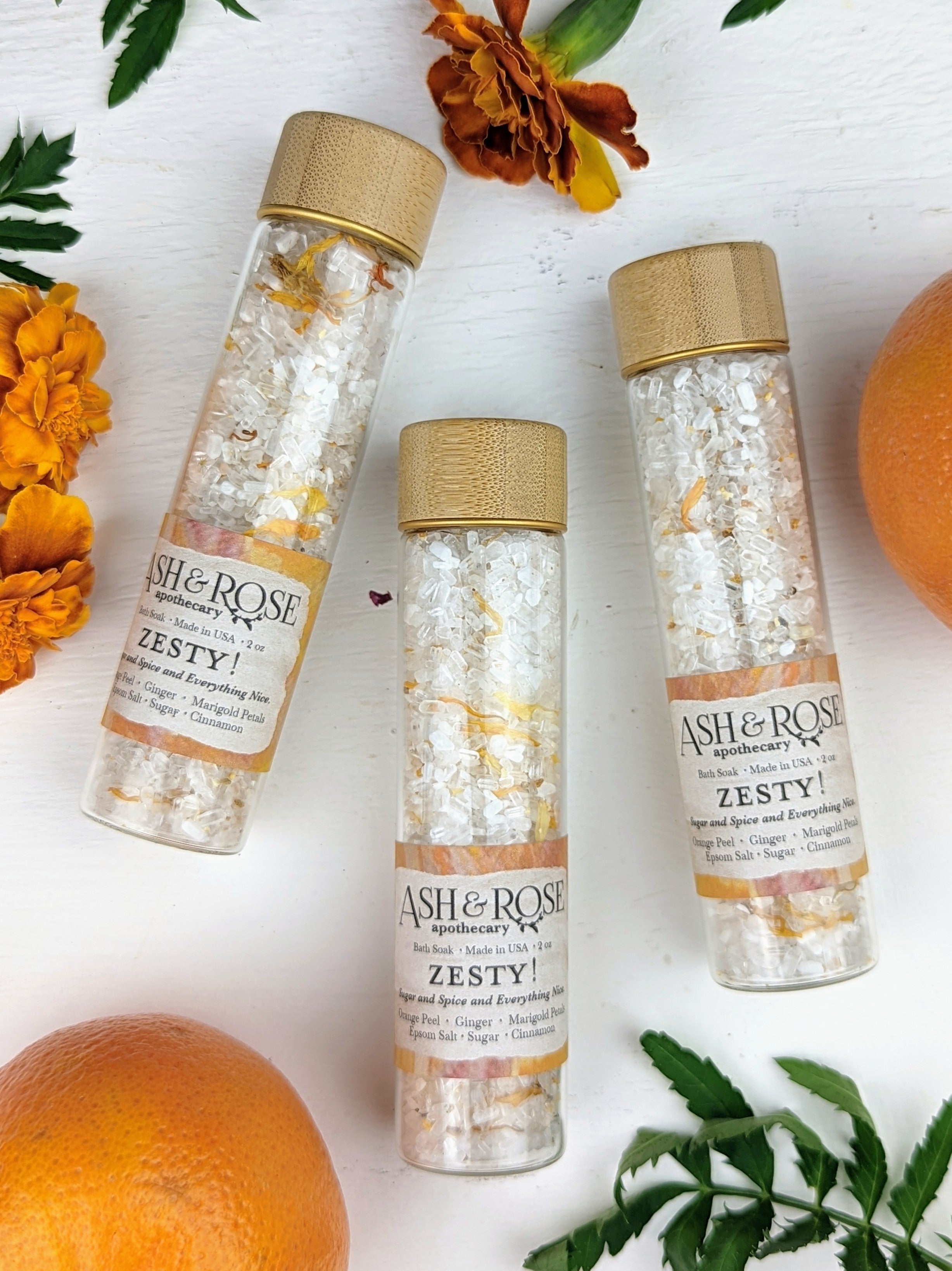 Zesty! Orange Ginger Bath Soak Vial
