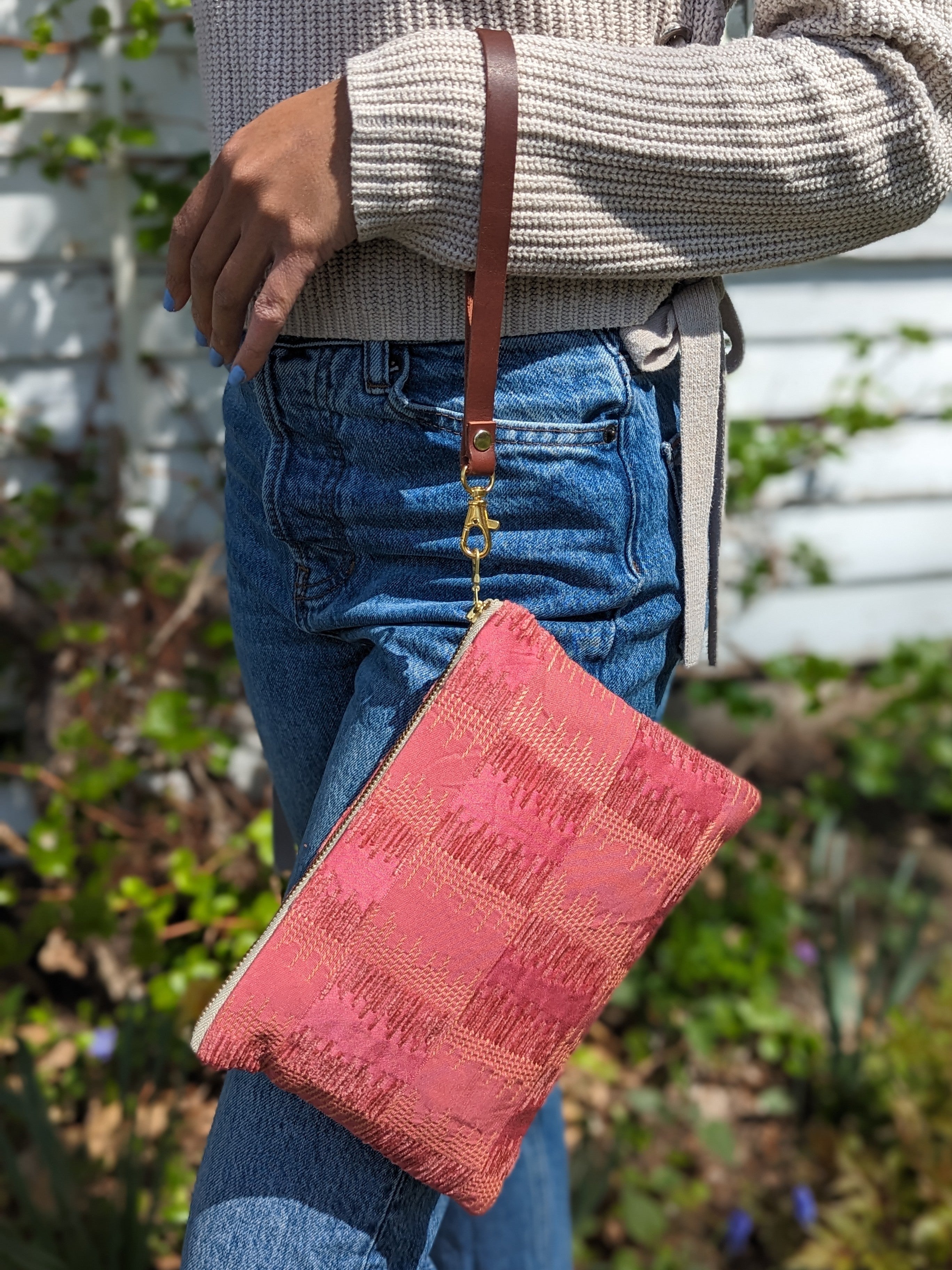 Shades Of Apricot Wristlet Purse